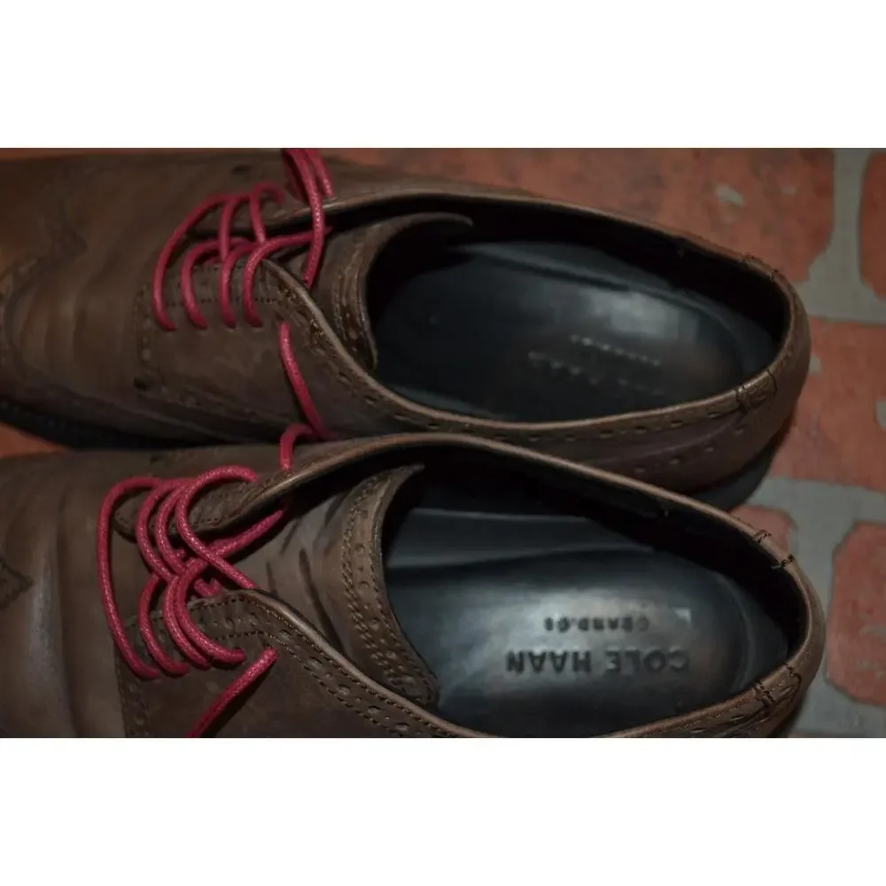 104-a‎ Cole Haan Brown Leather Dress Shoes Loafers Size 10 M Grand.0S Mens
